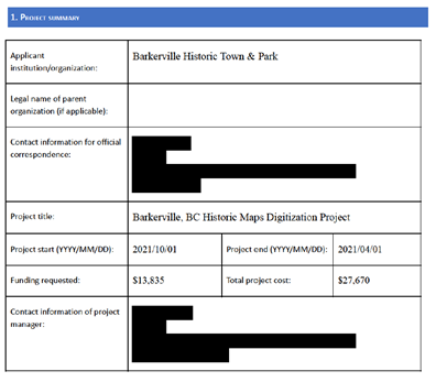 Preview of Maps Digitization grant proposal